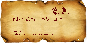 Mérész Máté névjegykártya